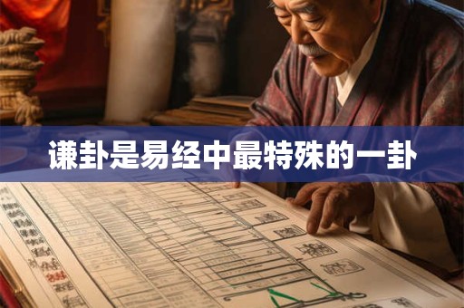 谦卦是易经中最特殊的一卦