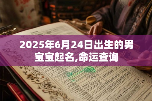 2025年6月24日出生的男宝宝起名,命运查询