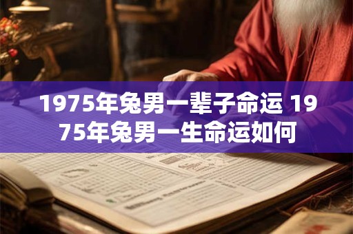 1975年兔男一辈子命运 1975年兔男一生命运如何 1975年兔男一辈子命运 1975年兔男一生命运如何