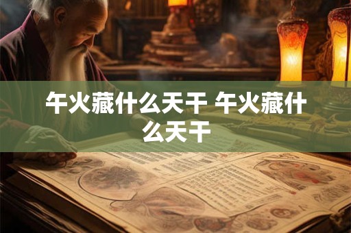 午火藏什么天干 午火藏什么天干