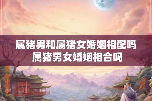 属猪男和属猪女婚姻相配吗 属猪男女婚姻相合吗