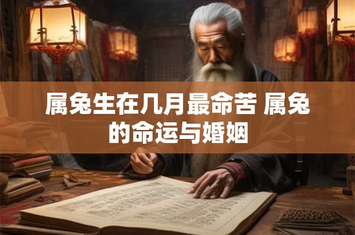 属兔生在几月最命苦 属兔的命运与婚姻