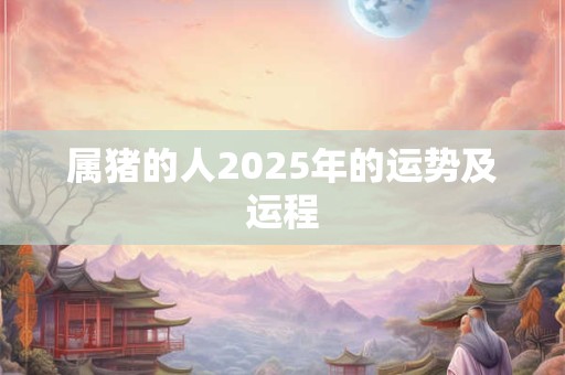 属猪的人2026年的运势及运程