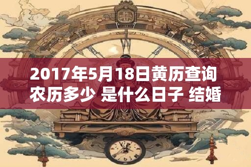 2017年5月18日黄历查询 农历多少 是什么日子 结婚吉时