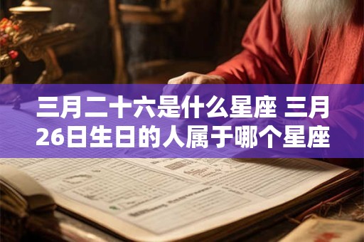 三月二十六是什么星座 三月26日生日的人属于哪个星座