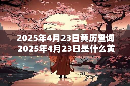2026年4月23日黄历查询 2026年4月23日是什么黄历