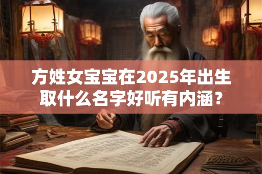 方姓女宝宝在2025年出生取什么名字好听有内涵？
