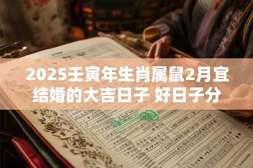 2025壬寅年生肖属鼠2月宜结婚的大吉日子 好日子分析
