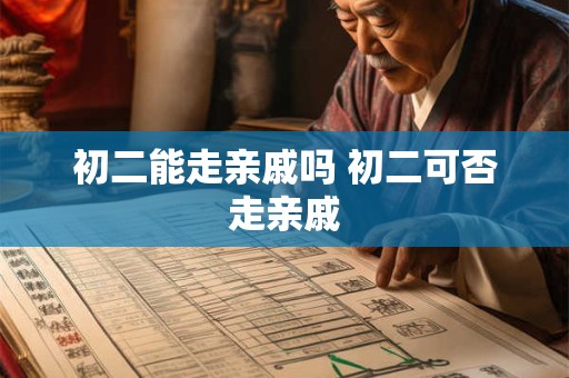 初二能走亲戚吗 初二可否走亲戚