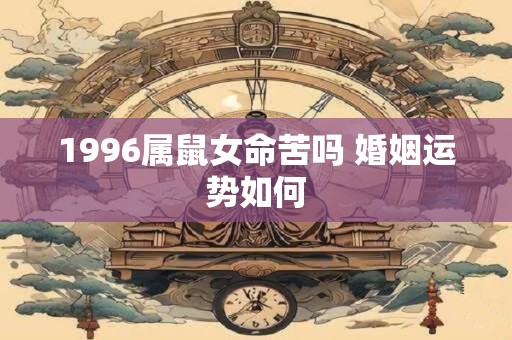 1996属鼠女命苦吗 婚姻运势如何