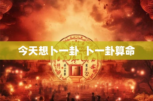 今天想卜一卦  卜一卦算命