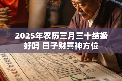 2025年农历三月三十结婚好吗 日子财喜神方位
