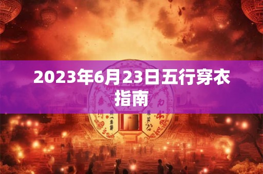 2023年6月23日五行穿衣指南