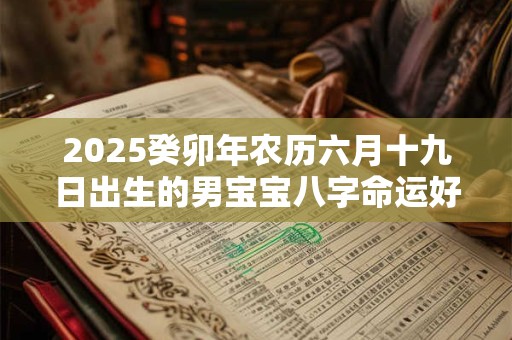 2025癸卯年农历六月十九日出生的男宝宝八字命运好不好？运势详解