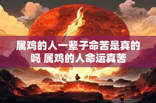 属鸡的人一辈子命苦是真的吗 属鸡的人命运真苦