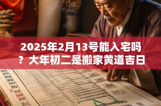 2025年2月13号能入宅吗?大年初二是搬家黄道吉日吗 2025年2月13号能入宅吗?大年初二是搬家黄道吉日吗