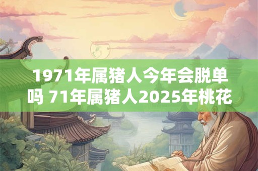 1971年属猪人今年会脱单吗 71年属猪人2025年桃花运