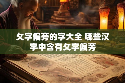 攵字偏旁的字大全 哪些汉字中含有攵字偏旁 攵字偏旁的字大全 哪些汉字中含有攵字偏旁