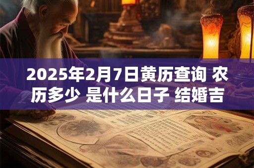 2025年2月7日黄历查询 农历多少 是什么日子 结婚吉时