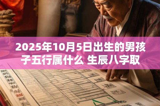 2025年10月5日出生的男孩子五行属什么 生辰八字取名