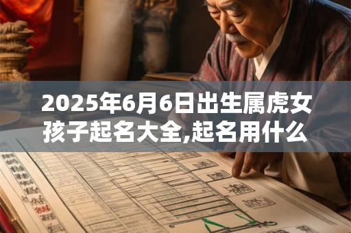 2025年6月6日出生属虎女孩子起名大全,起名用什么字好