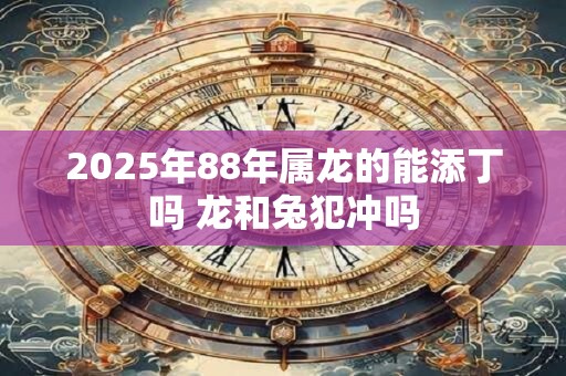 2025年88年属龙的能添丁吗 龙和兔犯冲吗