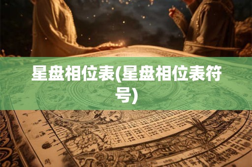 星盘相位表(星盘相位表符号)
