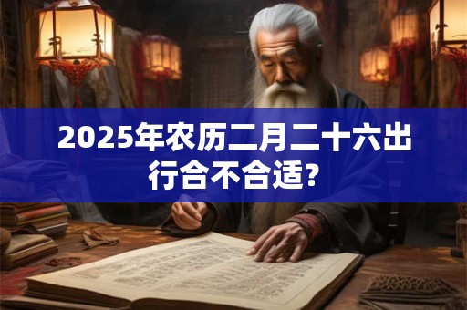 2025年农历二月二十六出行合不合适？