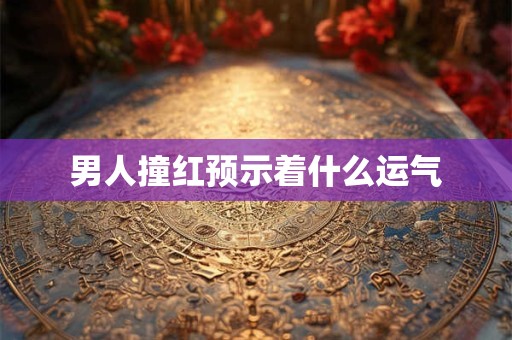 男人撞红预示着什么运气