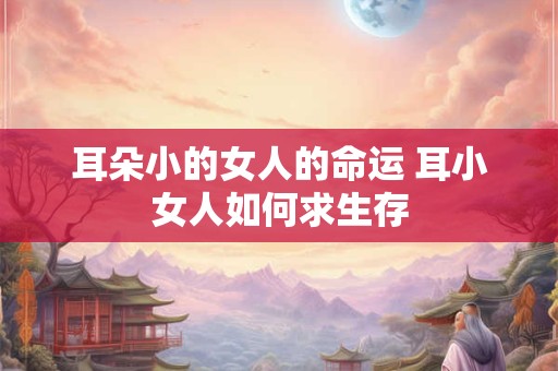 耳朵小的女人的命运 耳小女人如何求生存