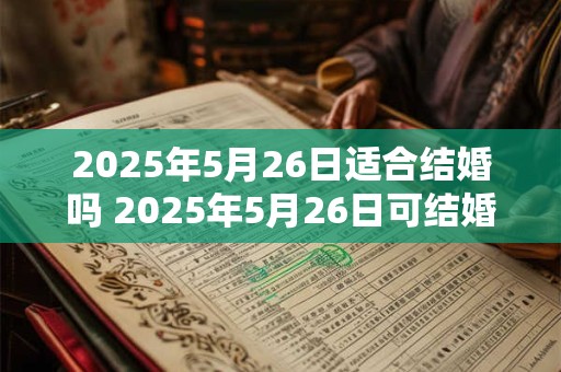2025年5月26日适合结婚吗 2025年5月26日可结婚吗