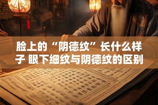 脸上的“阴德纹”长什么样子 眼下细纹与阴德纹的区别