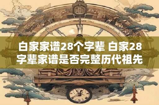 白家家谱28个字辈 白家28字辈家谱是否完整历代祖先是否齐备
