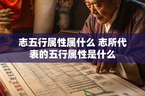 志五行属性属什么 志所代表的五行属性是什么 志五行属性属什么 志所代表的五行属性是什么
