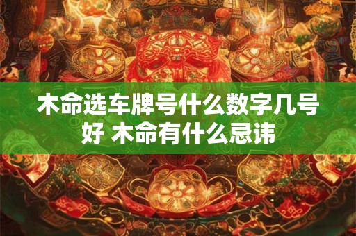 木命选车牌号什么数字几号好 木命有什么忌讳