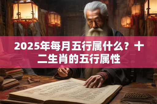 2025年每月五行属什么？十二生肖的五行属性