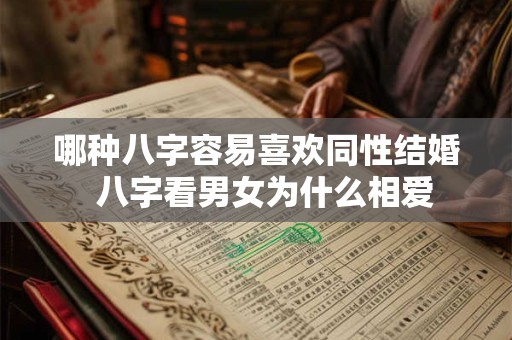 哪种八字容易喜欢同性结婚  八字看男女为什么相爱