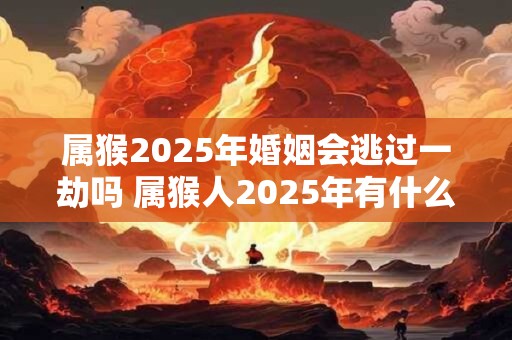 属猴2026年婚姻会逃过一劫吗 属猴人2026年有什么灾