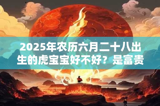 2025年农历六月二十八出生的虎宝宝好不好？是富贵命吗？