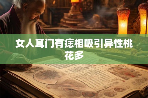 女人耳门有痣相吸引异性桃花多