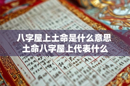 八字屋上土命是什么意思 土命八字屋上代表什么