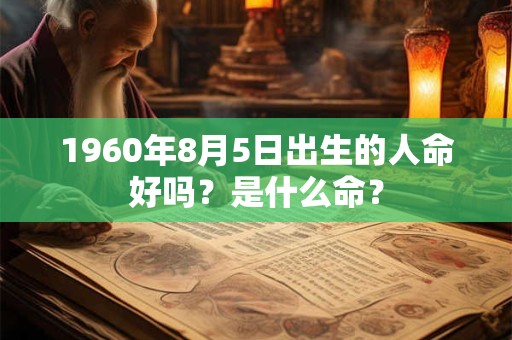 1960年8月5日出生的人命好吗？是什么命？