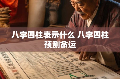 八字四柱表示什么 八字四柱预测命运