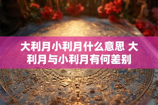 大利月小利月什么意思 大利月与小利月有何差别