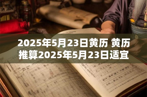 2025年5月23日黄历 黄历推算2025年5月23日适宜何事 2025年5月23日黄历 黄历推算2025年5月23日适宜何事
