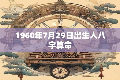 1960年7月29日出生人八字算命 1960年7月29日出生人八字算命