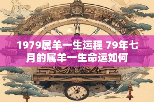1979属羊一生运程 79年七月的属羊一生命运如何