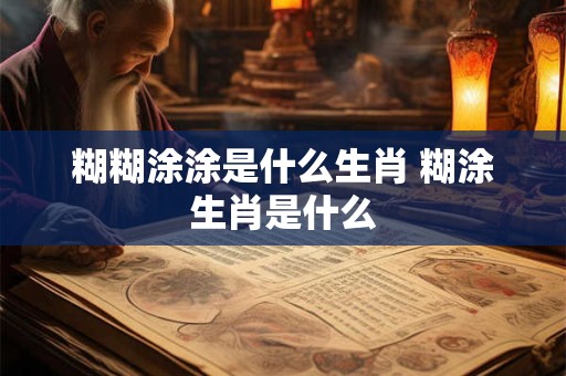 糊糊涂涂是什么生肖 糊涂生肖是什么