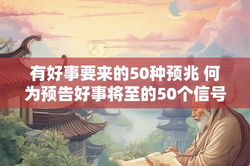 有好事要来的50种预兆 何为预告好事将至的50个信号