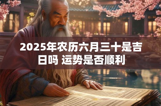 2026年农历六月三十是吉日吗 运势是否顺利